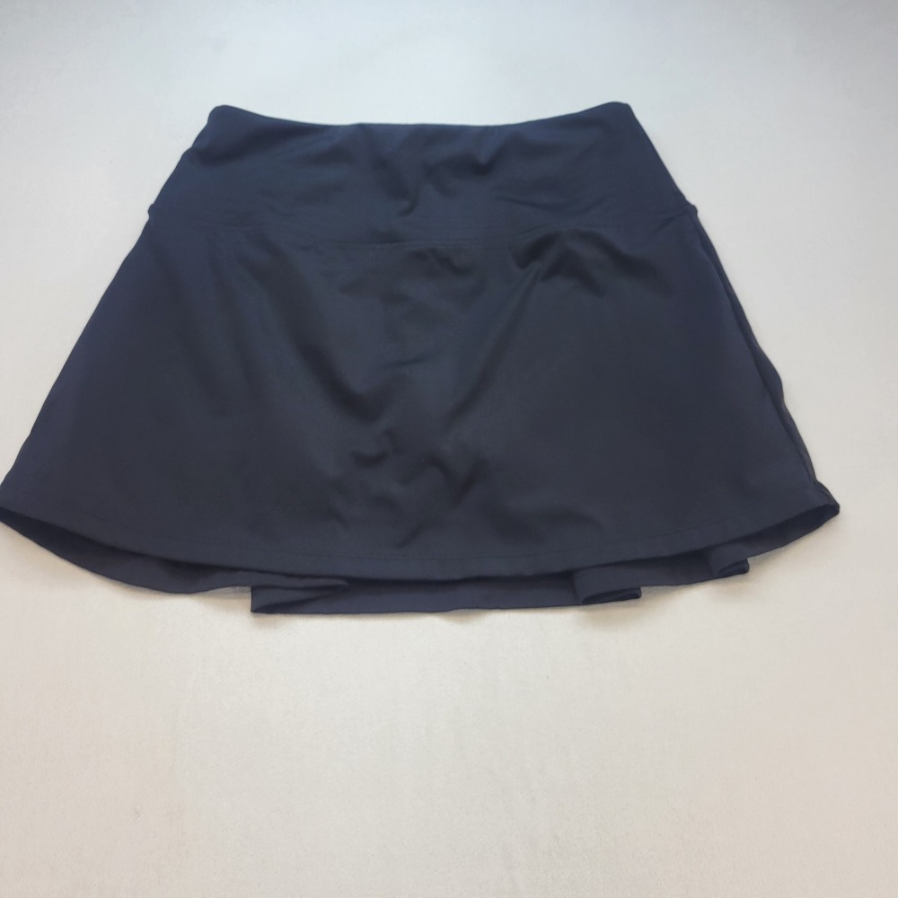 Soothfeel Tennis Skort Womens Medium Black Pleated Athletic Skirt Zipper Pocket